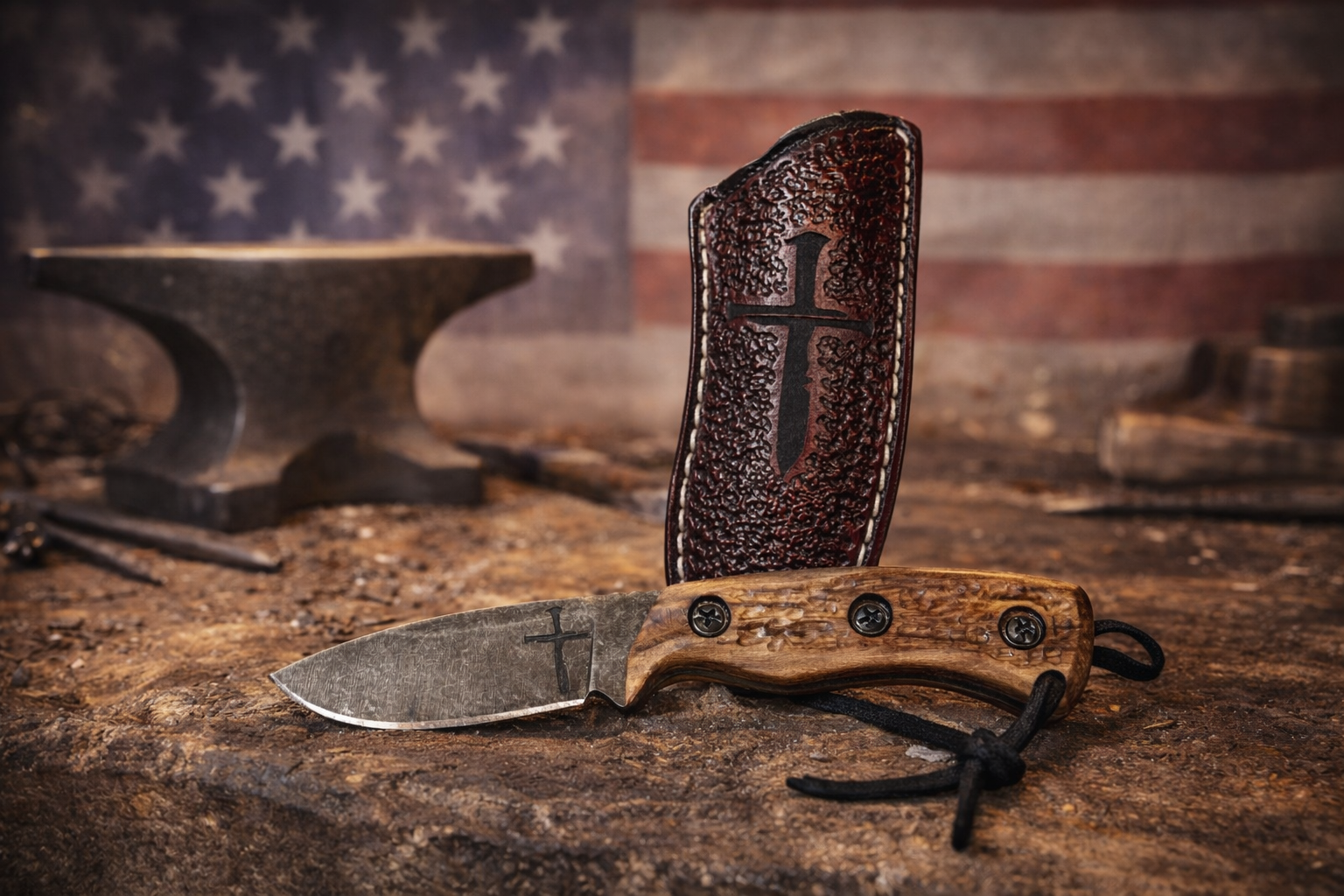 7 Inch "Mini Huntsmen" Fixed Blade Hunting/Skinning EDC Knife