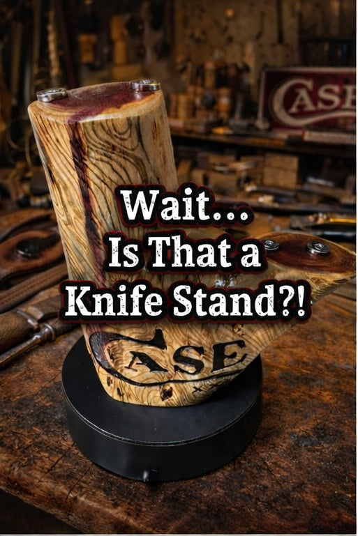Handcrafted Rotating Cedar Case XX Knife Display – One of A Kind