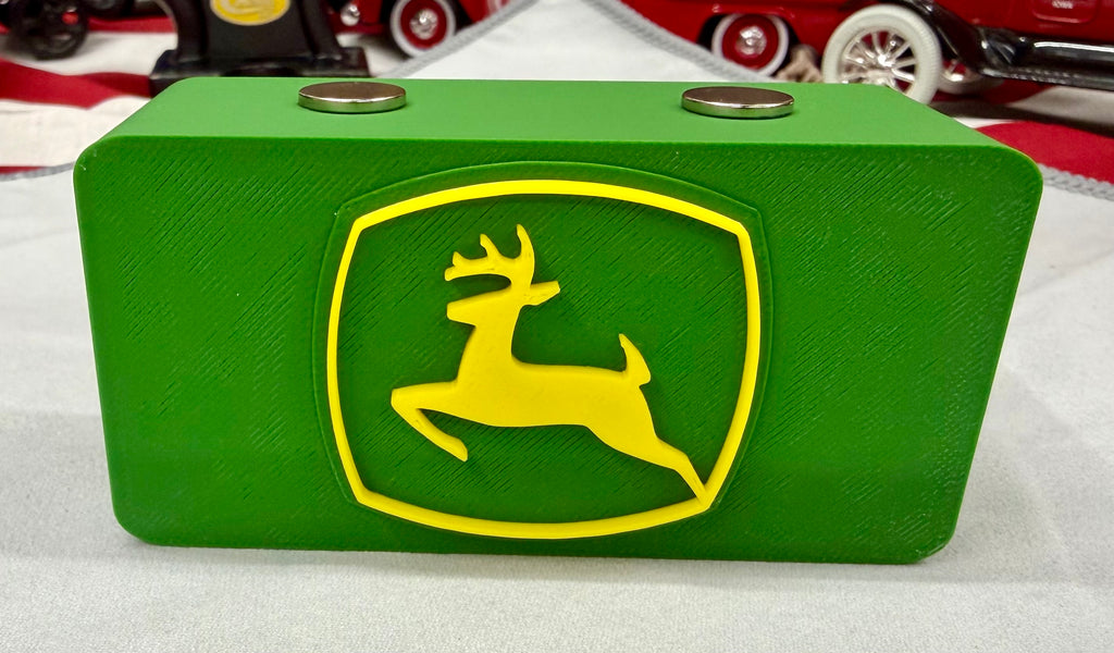 John Deere Green Magnetic Knife Display Stand – 3D Printed EDC Holder (4” x 2” x 1.5”)