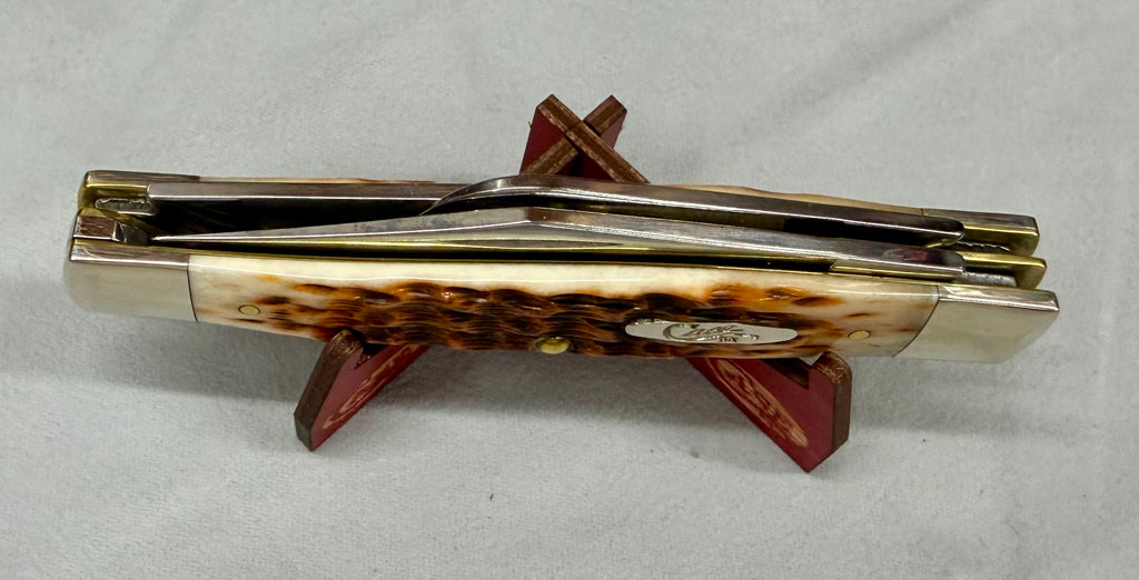 Case XX Red Wooden Knife Stand Stand - 5 Pack