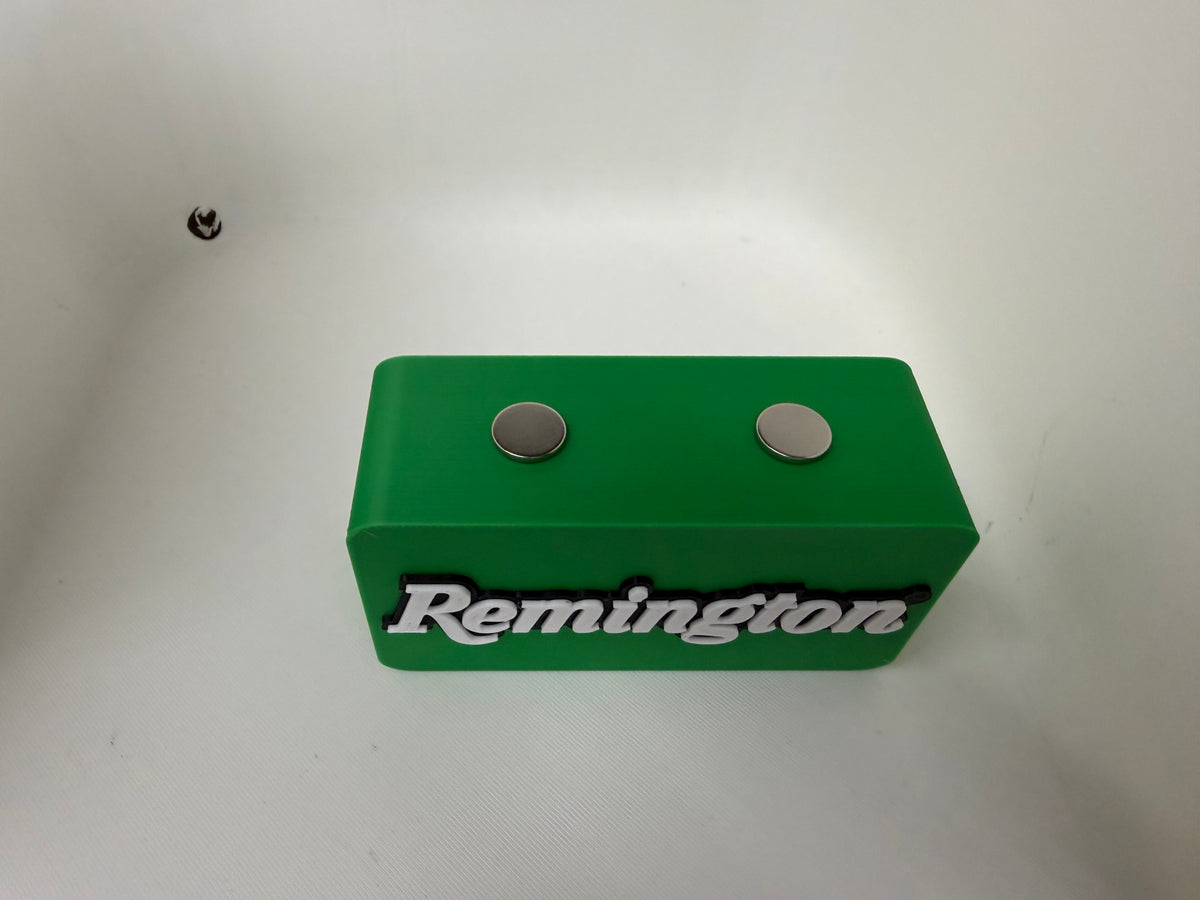 Remington Green & White Magnetic Knife Display Block – Premium 3D Printed Collector Stand