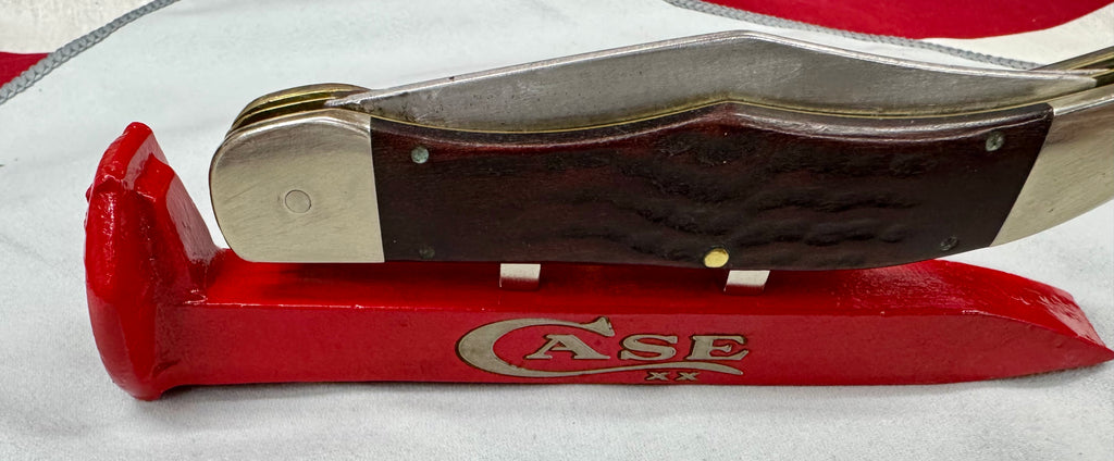Case XX Railroad Spike Knife Display Stand – Magnetic Pocket Knife Holder – Handcrafted Steel Collector Display