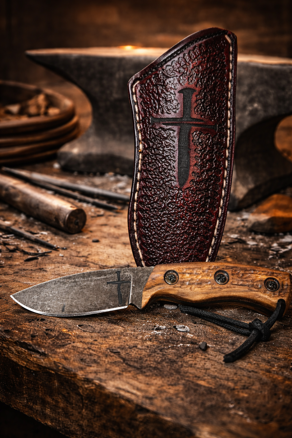 7 Inch "Mini Huntsmen" Fixed Blade Hunting/Skinning EDC Knife