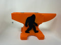 Bigfoot Sasquatch Anvil Magnetic Pocket Knife Display Stand 3D Printed Orange