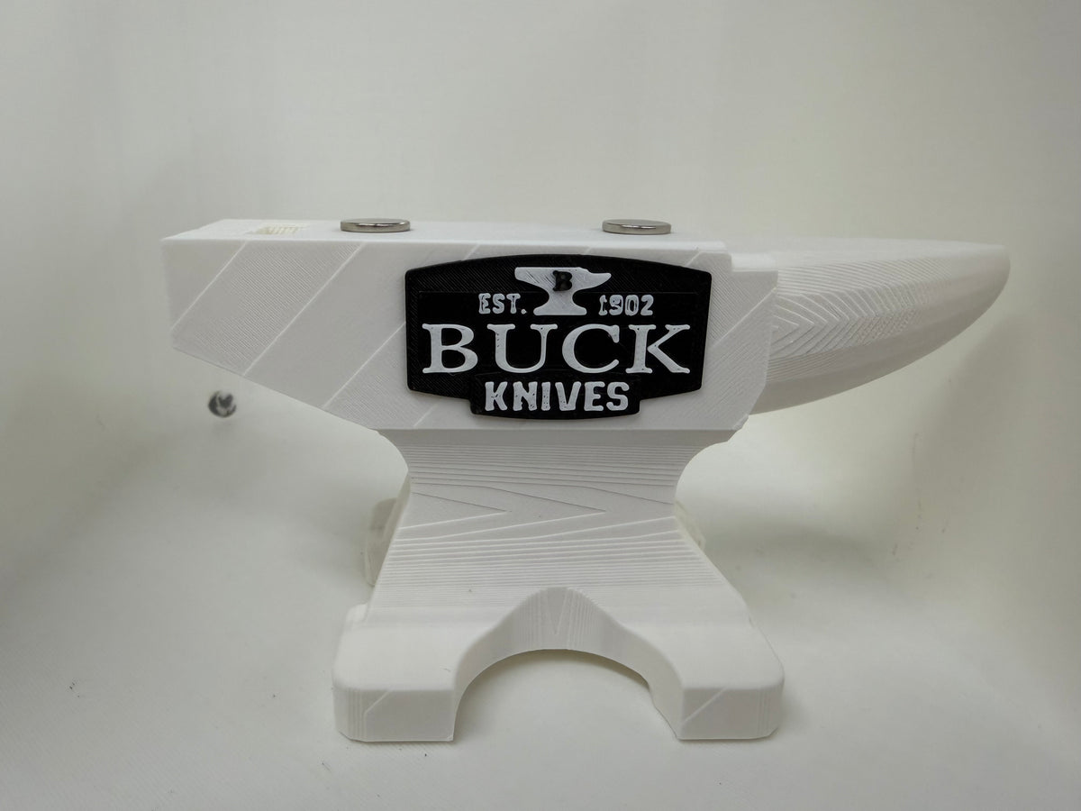 Buck Knives Magnetic Pocket Knife Display Stand 3D Printed Anvil White Black