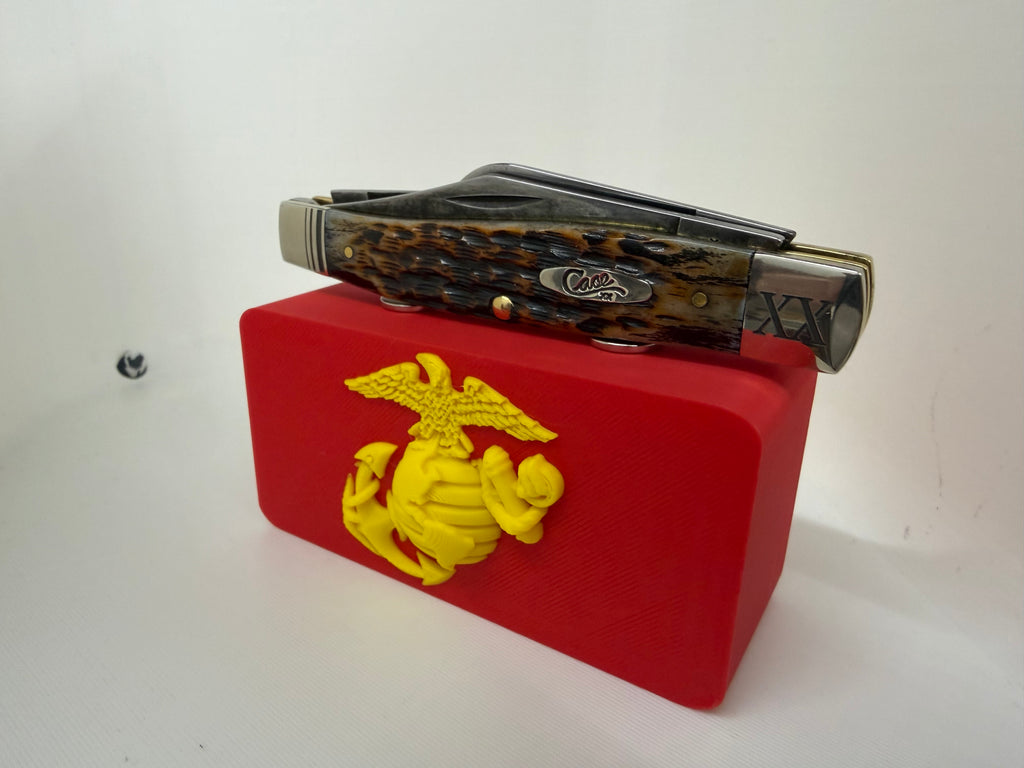 US Marines Magnetic Knife Display Block Premium 3D Printed Collector Stand