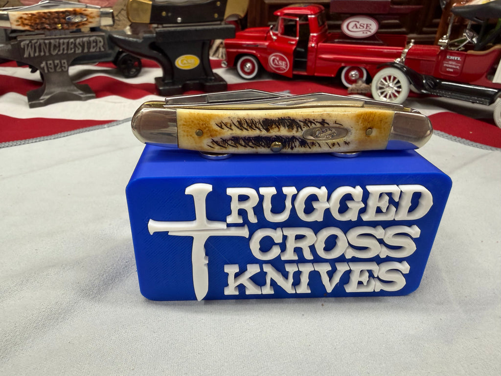 2025 Case XX Muskrat Knife Bonestag Handles Pocket Knife w/ Box USA Stag SS