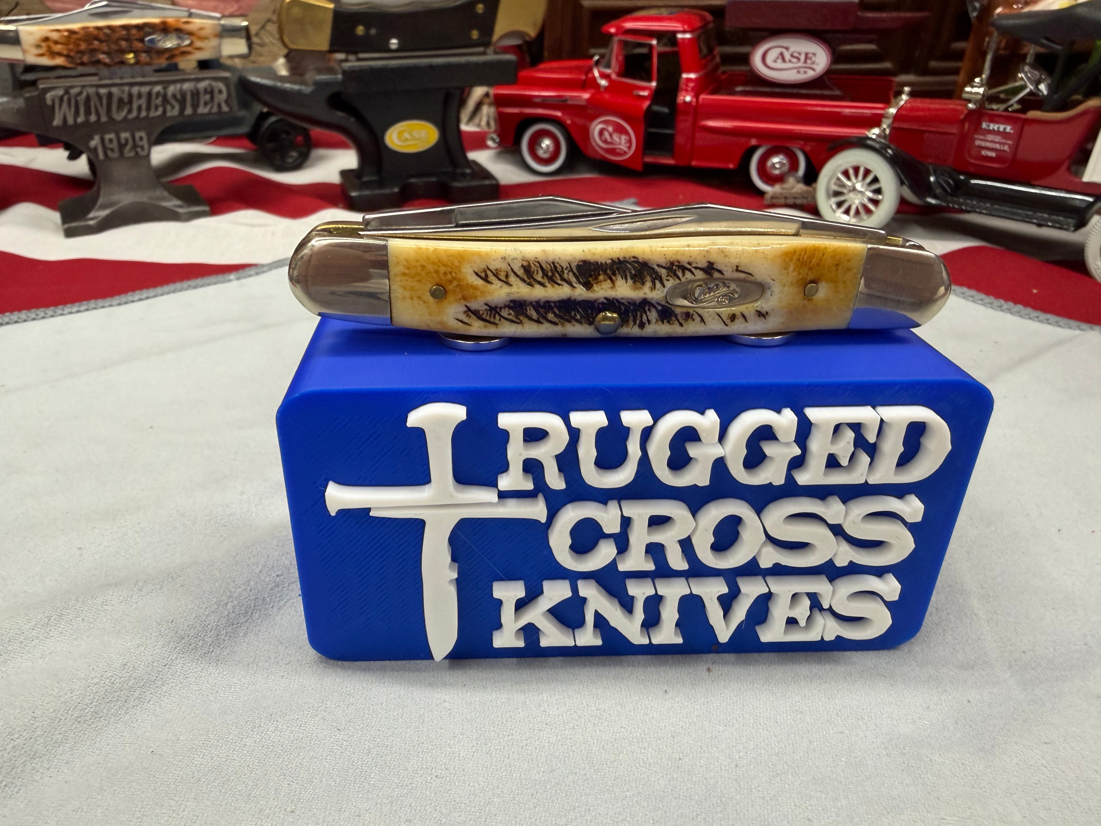 2025 Case XX Muskrat Knife Bonestag Handles Pocket Knife w/ Box USA Stag SS