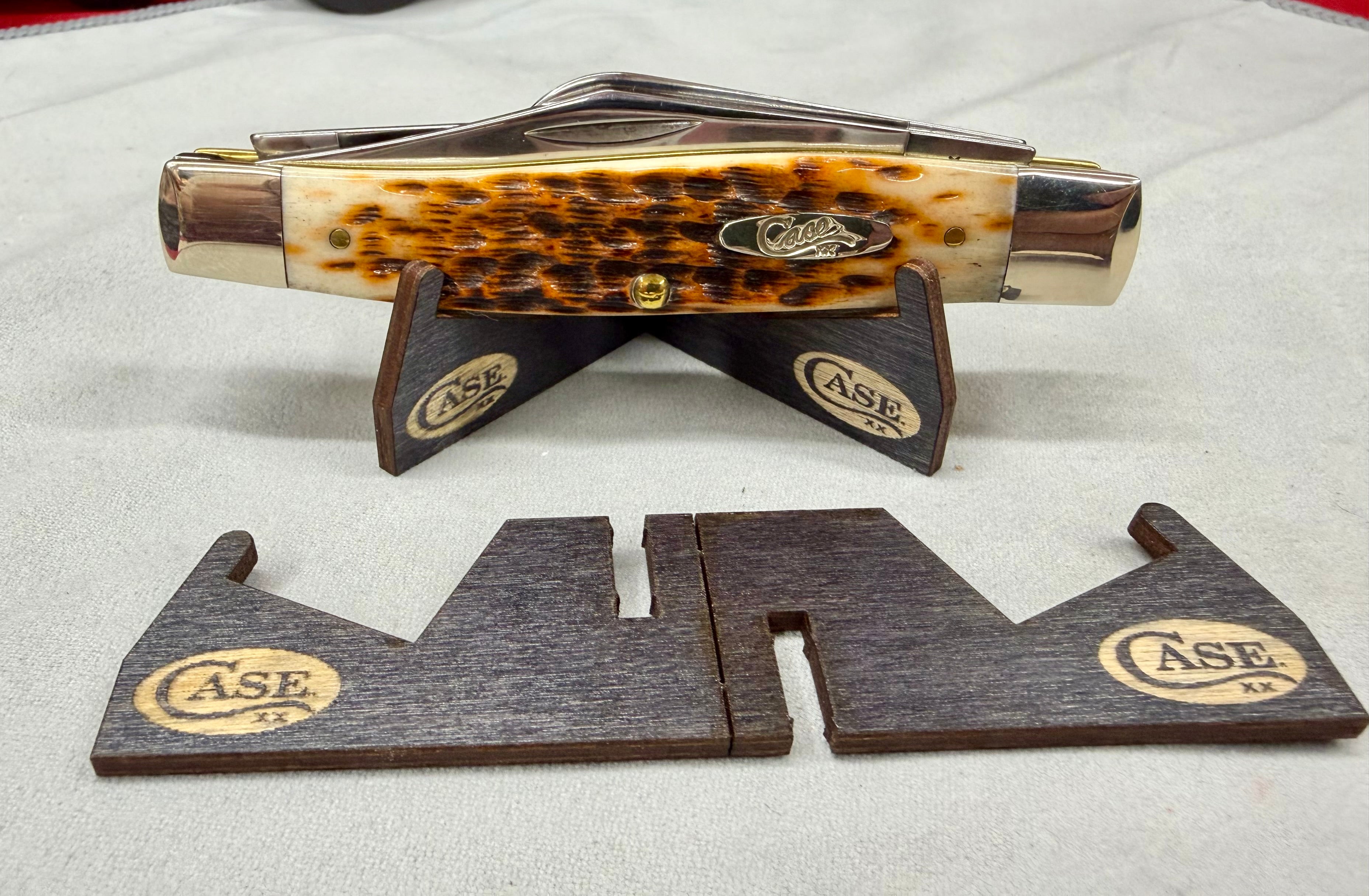 Case XX Black Wooden Knife Stand Stand - 5 Pack