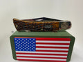2026 Case XX Axe Handle – Custom Dark Amber Bone – Crossed Axe Edition