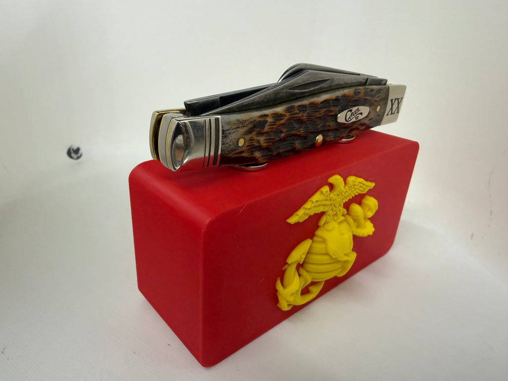US Marines Magnetic Knife Display Block Premium 3D Printed Collector Stand