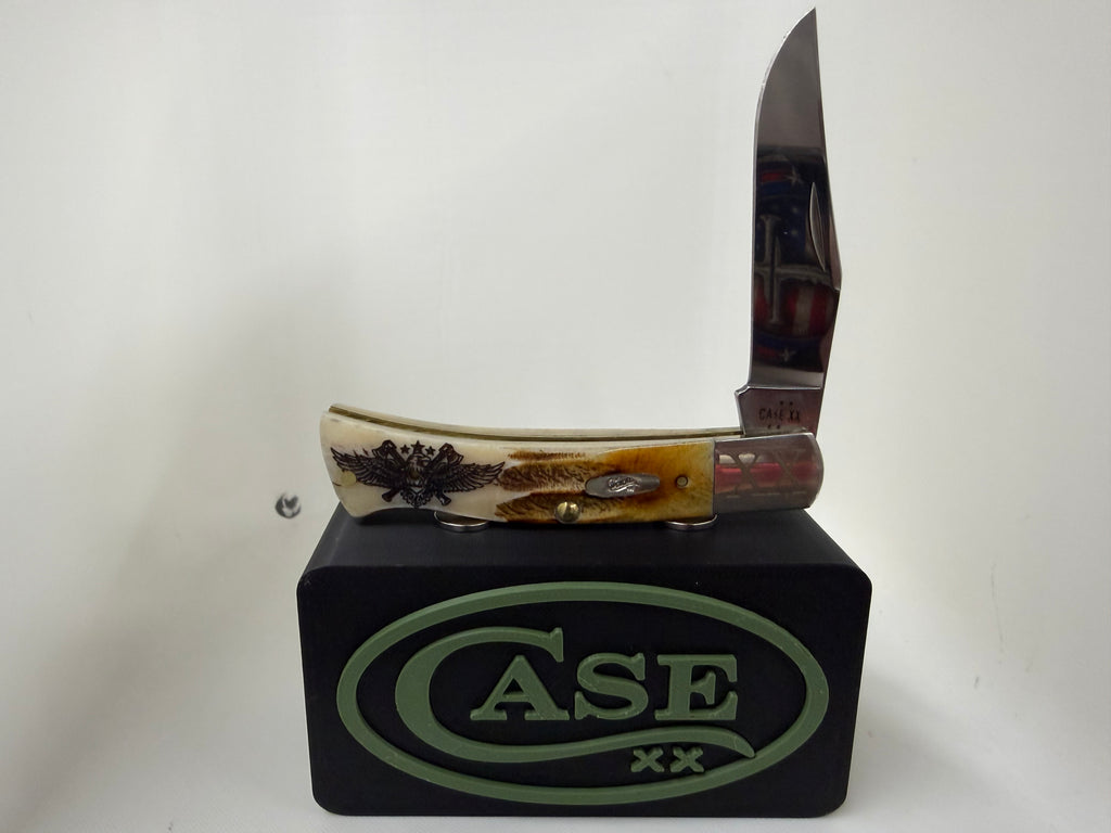 2026 Case XX 6.5 Bonestag Axe Handle – RCC Custom Eagle & Crossed Axes Custom XX Bolsters + Display