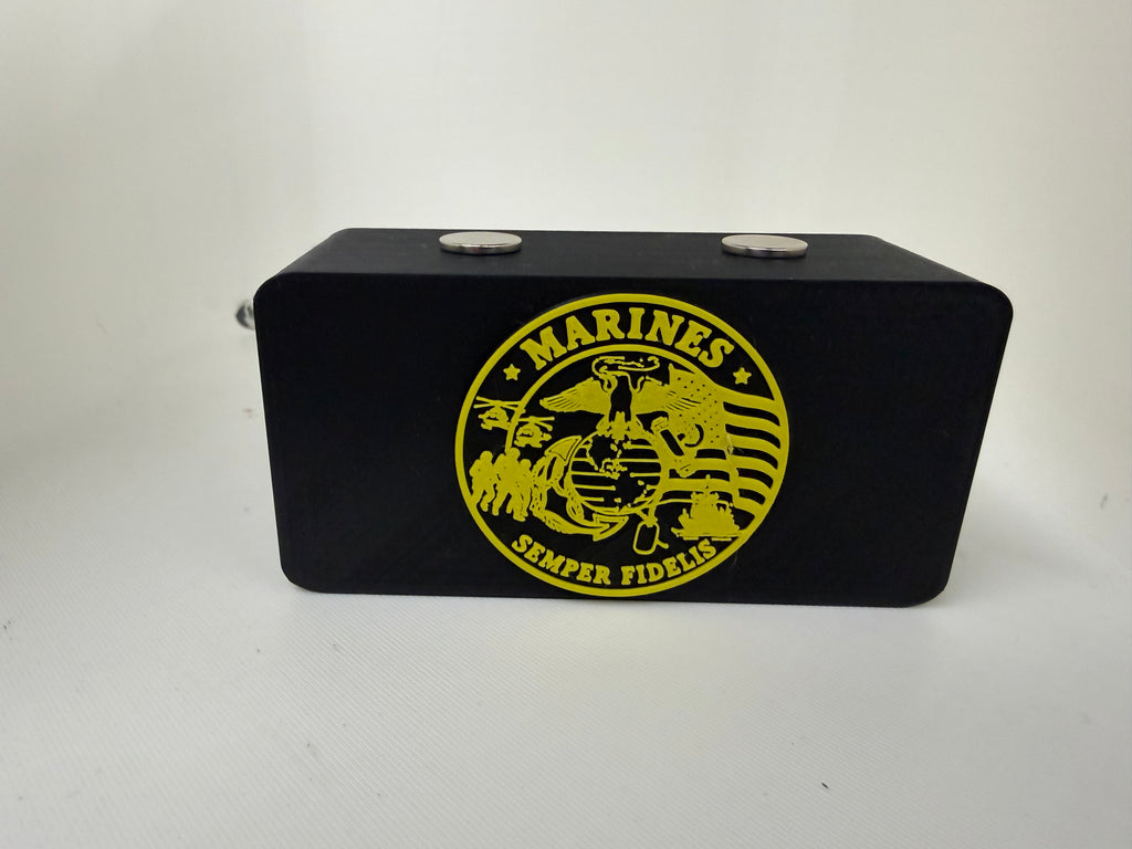 Black & Yellow Marines Magnetic Knife Display Block – Premium 3D Printed Collector Stand
