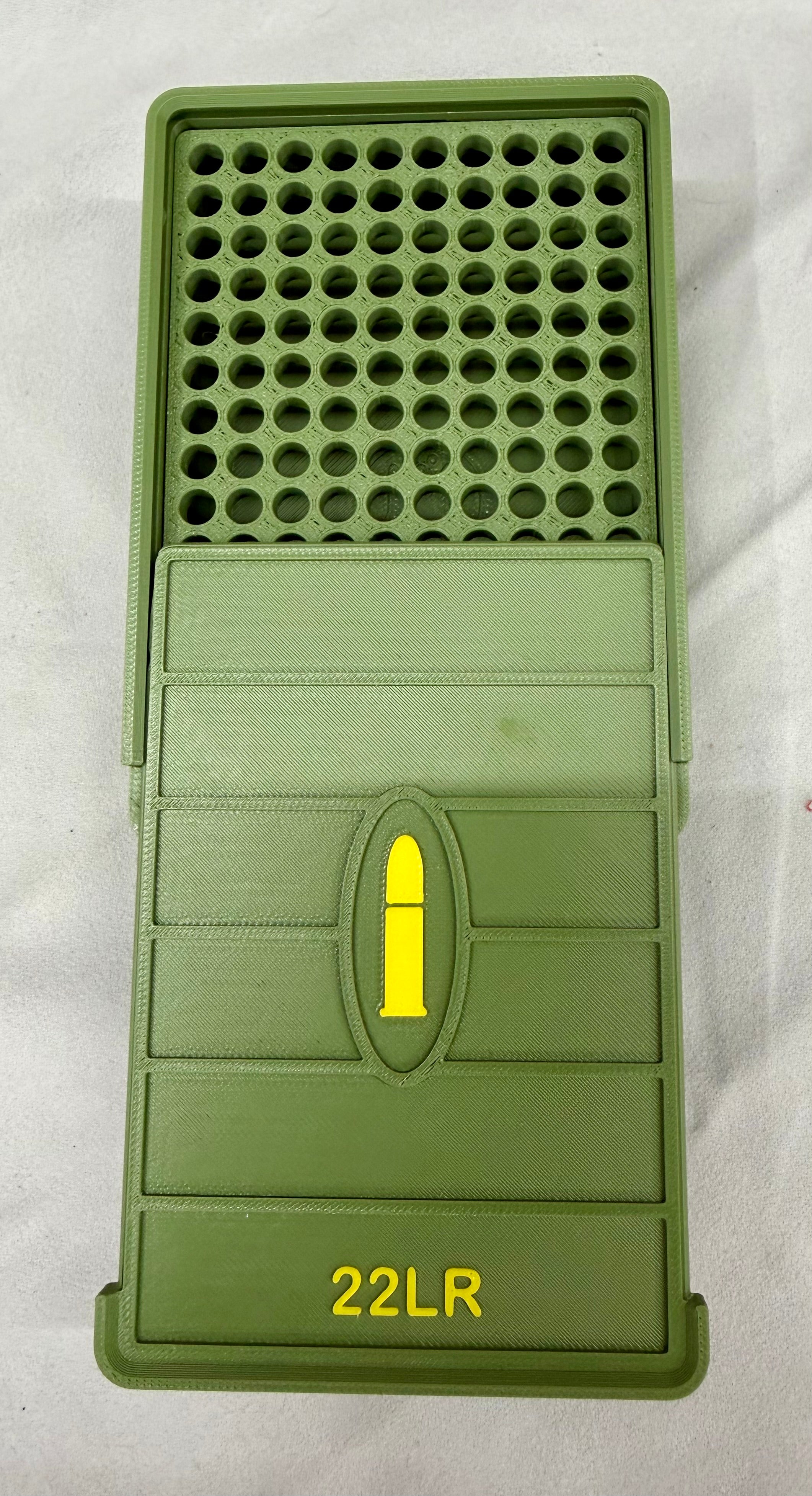 .22LR Tactical Ammo Box – 150 Round Capacity | OD Green Sliding Lock Case
