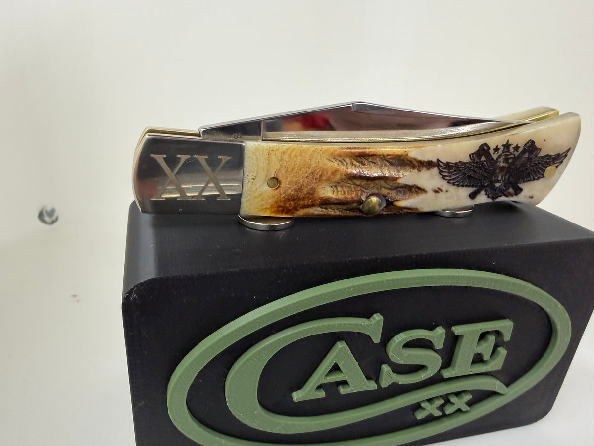 2026 Case XX 6.5 Bonestag Axe Handle – RCC Custom Eagle & Crossed Axes Custom XX Bolsters + Display