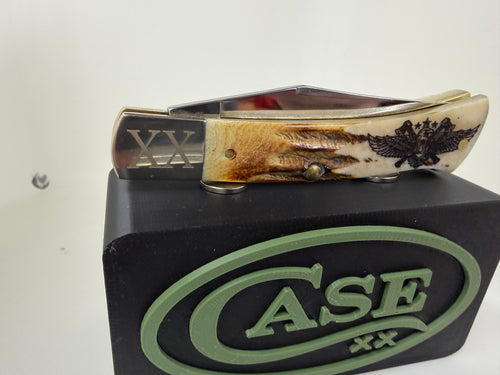 2026 Case XX 6.5 Bonestag Axe Handle – RCC Custom Eagle & Crossed Axes Custom XX Bolsters + Display
