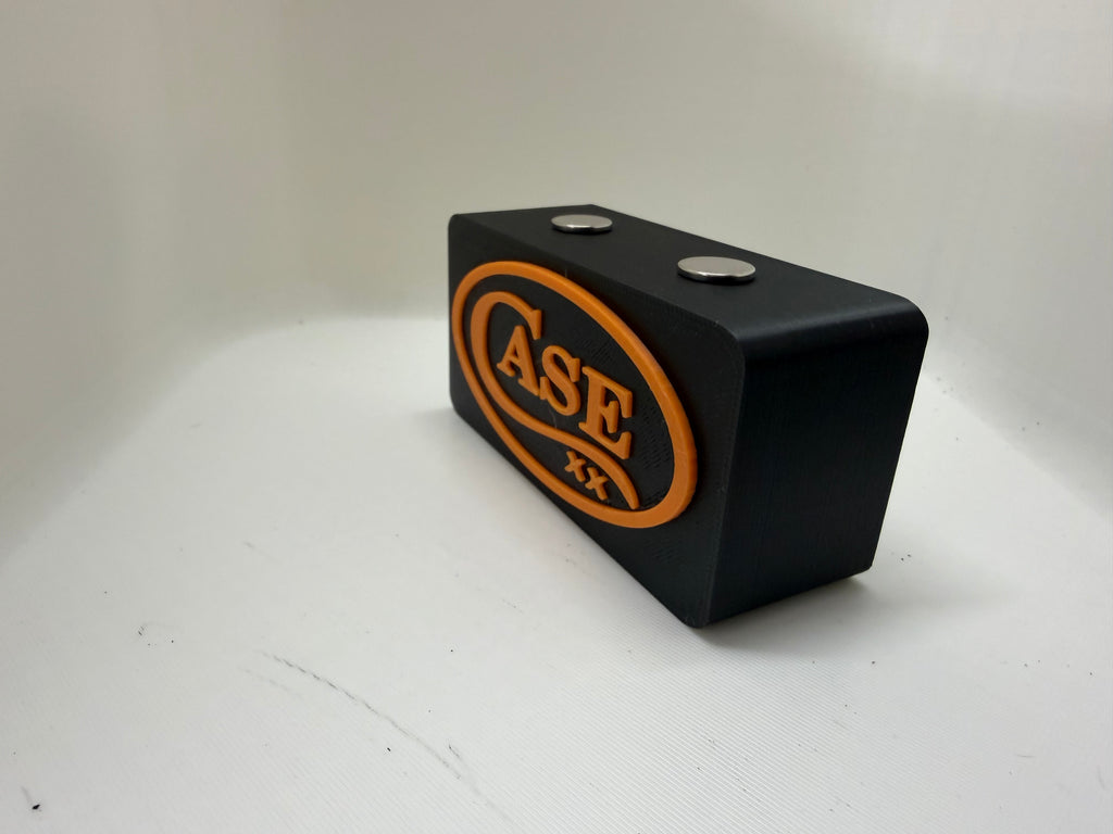 Magnetic Case XX Knife Display Stand – Black & Orange 3D Printed Collector Block (4” x 2” x 1.5”)