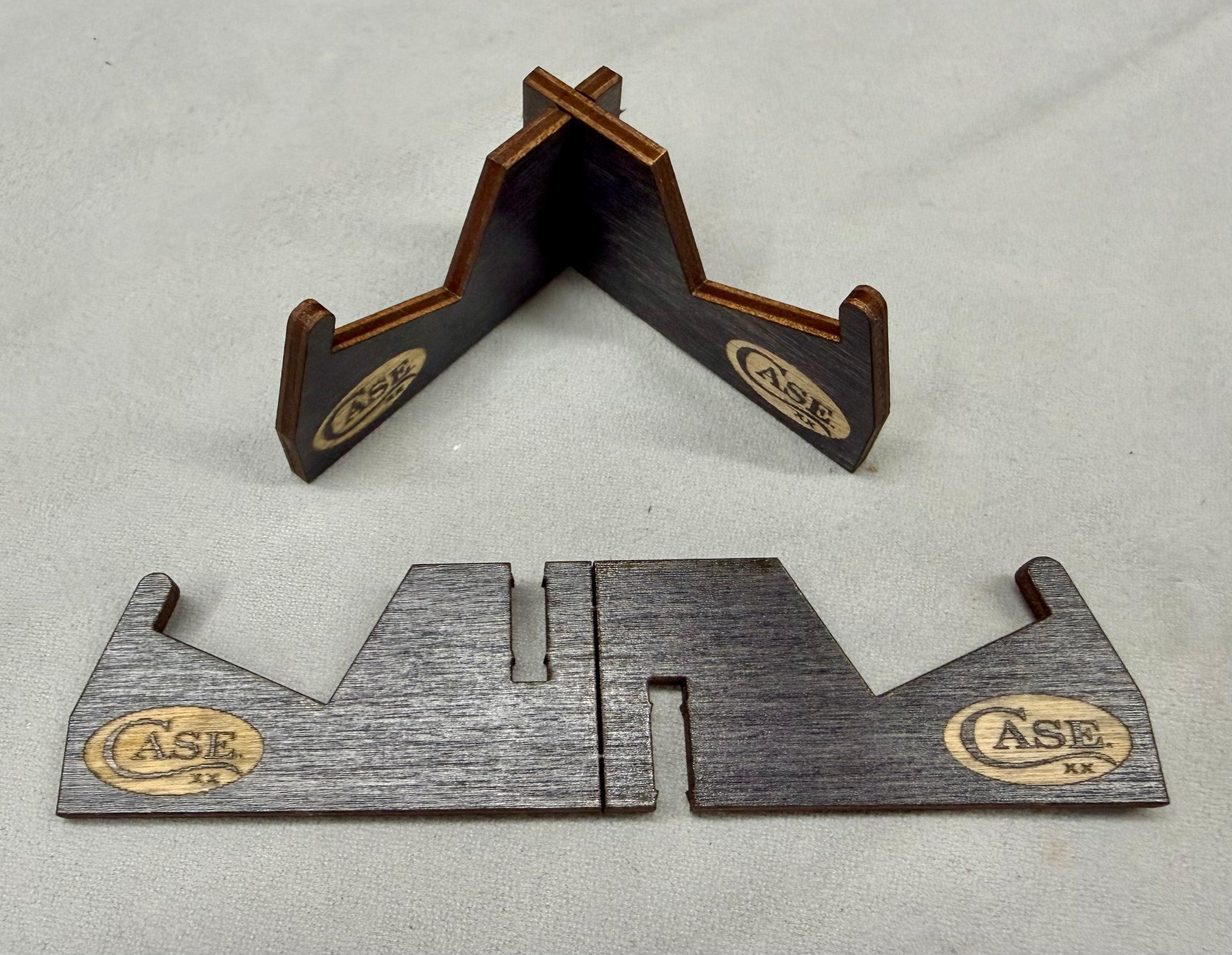 Case XX Black Wooden Knife Stand Stand - 5 Pack