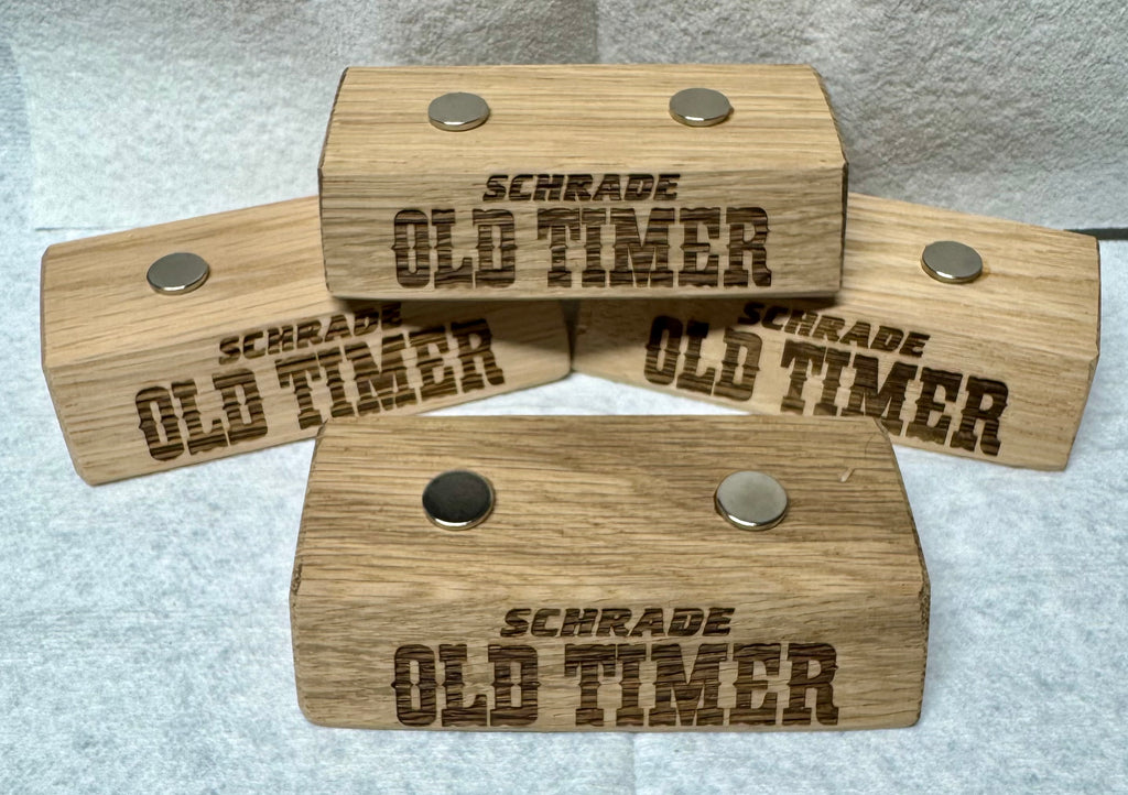 Handmade Schrade Old Timer Oak Wood Knife Display Stand - Set of 4